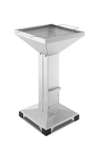 Thüros Holzkohlegrill T2 - Edelstahl Säulengrill 35x35 cm - Grills: Hochwertiger Edelstahl Säulengrill mit kompaktem Design, ideal für Gartenpartys und Camping, sorgt für ein perfektes Grillerlebnis.
