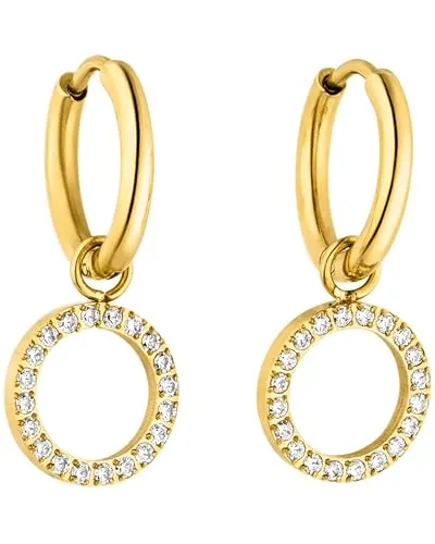 Purelei Closed Glow Creolen Ohrringe - Elegante Creolen aus der Closed Glow Kollektion mit funkelnden Zirkonia, perfekt für einen glamourösen Look. Hochwertiger, wasserfester Schmuck von PURELEI.