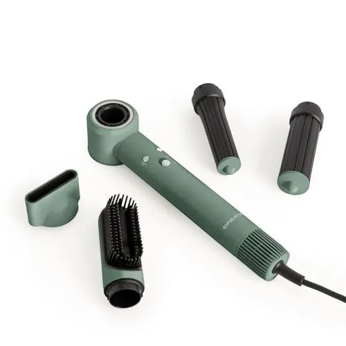 CREATE/ION STYLER PRO / 5-in-1-Ionen-Lufttrockner und Stylingbürste Salbeigrün/DC Brushless Motor, 3 Geschwindigkeiten, Kaltluftbetrieb, 3 Temperaturstufen, Aufbewahrungskoffer, 1300W