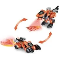 VTech Switch and Go Dinos Fire-T-Rex - 2in1 Dino-Auto-Transformer mit LCD-Display, Lichtprojektionen und actionreichen Geräuschen für spannende Abenteuer!