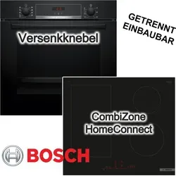 BOSCH Backofen-Set mit Hydrolytischer Reinigung und PowerBoost