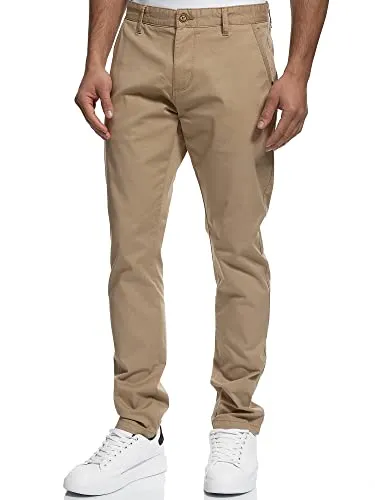 Indicode Herren Cherry Chinohose Stretchhose | Chino Herrenhose Stretch Stoffhose Cornstalk, 33/32