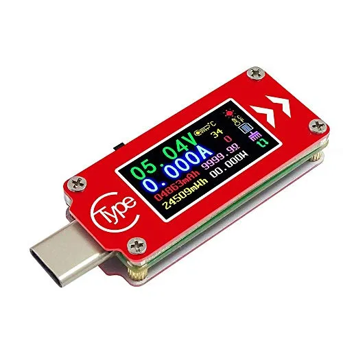 ARCELI Typ-C USB 3.0 Tester Messgerät Strommessgerät 3.7-30 V 0-4A Multimeter Voltmeter Strommesser Power Meter Multifunktions Anzeige Kapazität Arbeitszeit-Detektor