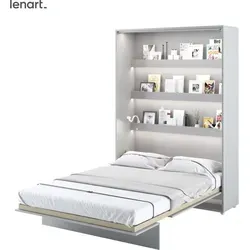 Lenart Schrankbett Wandbett Bed Concept 01 140x200 Vertikal Mattes Grau