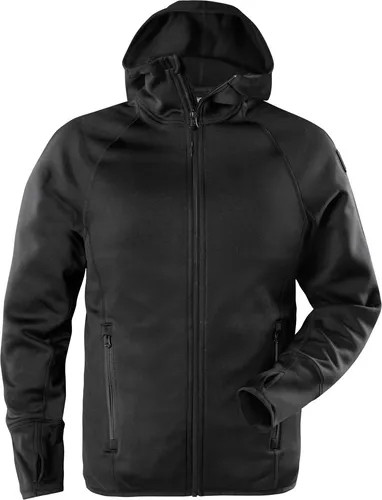 Fristads Kansas 131305-940 Calcium Polartec® Power Stretch Hoodie Gr.XS Schwarz - Hochwertiger Hoodie aus Polartec® Power Stretch, ideal für aktive Freizeitgestaltung. Bequeme Passform in Größe XS, perfekt für kalte Tage.