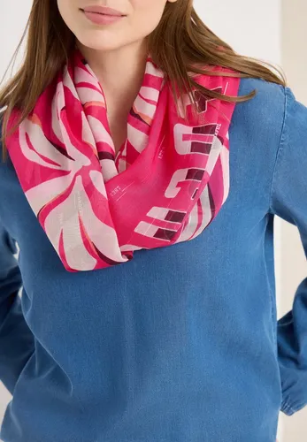 Cecil Loop Schal mit Folienprint beetroot pink A - Stylischer Schlauchschal in trendigem Mustermix mit Foliendetails. Aus weicher Modalqualität für angenehmen Tragekomfort. Maße bei EU-Größe A: Länge 80 cm, Weite 54 cm.