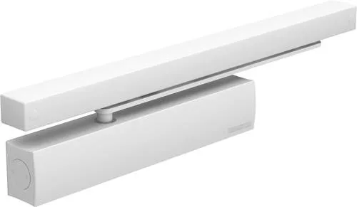 GEZE 1430-0101 Türschließer Weiß - TS 3000V - Sicherheitstechnik: Hochwertiger Türschließer mit Gleitschiene, ideal für einflügelige Türen bis 1100 mm, zugelassen für Feuer- und Rauchschutztüren, vielseitig einsetzbar.