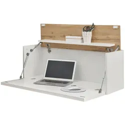 Furn.Design Sekretär in Weiß und Eiche Wotan