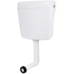 Aufputz Spülkasten AP - Wassersparender Spülkasten für Stand-WC - Spülkasten mit 9 Litern Fassungsvermögen, Start-Stopp-Spülfunktion und flexiblen Anschlussmöglichkeiten. Robuste PP-Material-Kombination für langlebige Nutzung.
