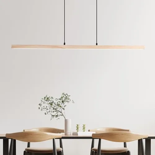 Lightbox LED Hängelampe - Moderne Pendelleuchte mit Holzrahmen - Lampen - Energiesparende Pendelleuchte mit integrierten LEDs und variabler Kabellänge für optimale Platzierung. Schafft ein warmes Raumgefühl und setzt natürliche Akzente.
