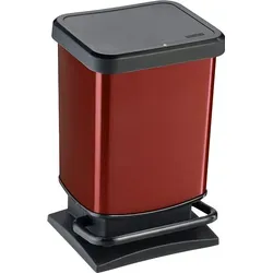 ROTHO Mülleimer Paso 20l mit Deckel in rot von Rotho