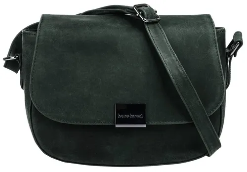 Umhängetasche BRUNO BANANI - elegante Damen-Ledertasche in Grün - Handtaschen aus hochwertigem Echtleder mit edlem mattem Finish. Perfekt für Freizeit und besondere Anlässe. Verstellbarer Schultergurt für individuellen Tragekomfort.