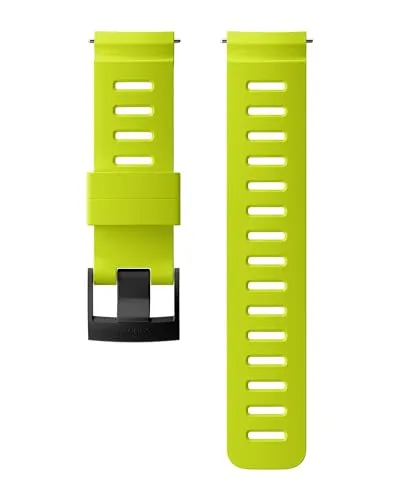 Suunto Dive 1 Silikonarmband 24 mm Lime/Black Größe M - Uhrenarmband für Sportmessgeräte, leicht und langlebig mit Schnellverschluss für einfaches Auswechseln. Perfekte Passform für Handgelenke von 130 bis 220 mm.