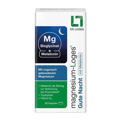 Magnesium-Loges Gute Nacht Kapseln mit Melatonin