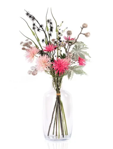 Produktbild Kunstblumenstrauß KAAMI Chrysantheme pink-Silber, 90cm