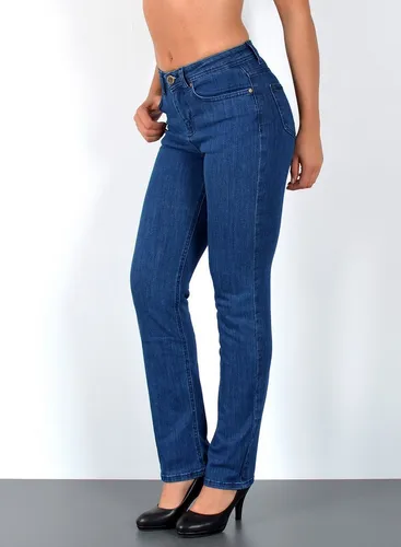 ESRA Damen Straight-Jeans - Hochwertige Stretch Jeans im Regular Fit - Die ESRA Damen Straight-Jeans bietet einen geraden Schnitt und hohen Tragekomfort. Perfekt für jeden Anlass, von Business bis Freizeit. Erhältlich bis Größe 7XL, sorgt sie für eine optimale Passform und einen stilvollen Look.