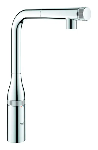 GROHE Essence SmartControl Spültischbatterie 31615 - Moderne Einlochmontage mit SmartControl-Funktion: Einfaches Ein- und Ausschalten per Knopfdruck sowie präzise Volumen- und Temperatureinstellung durch Drehen. Ideal für jede Küche.
