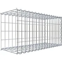 Gabiona Gabione-Anbaukorb Typ 2 - 40 x 80 x 30 cm - Gabionen für kreative Gartenideen: Der robuste Anbaukorb aus verzinktem Drahtgitter schützt vor Korrosion und ermöglicht individuelle Längenanpassungen.