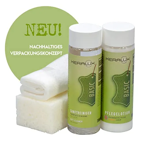 LCK KERALUX Lederpflege-Set S 200 ml - Kostüme: Umfassendes Pflege-Set für gewachstes Leder, inklusive Sanftreiniger und Pflegelotion für langanhaltenden Glanz und Schutz.