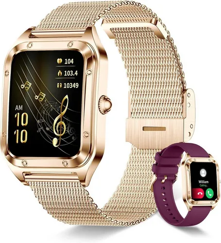 Betatree betatree-sw01 Smartwatch (4 cm, android ios), Smartwatch mit Telefonfunktion 1.85 Zoll Touchscreen Fitness Uhr