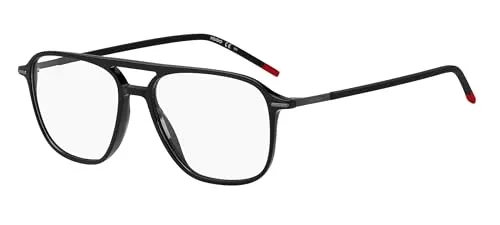 HUGO Quadratisch Azetat Brillen in Schwarz für Herren, Brille mit Sehstärke, optional mit Sonnenbrillen tönung oder Blaulichtfilter (Modell HG 1232)