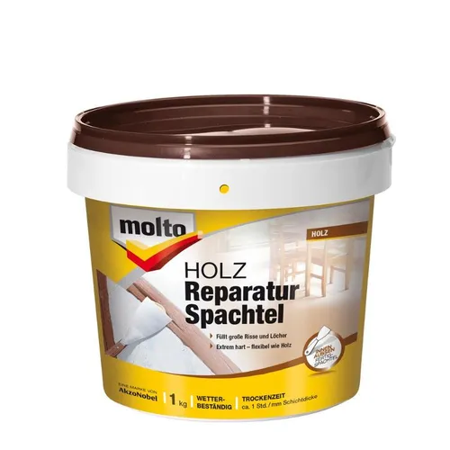 Produktbild Molto Holz Reparatur Spachtel grau-weiß 1 Kg