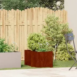 vidaXL Pflanzkübel Rostig 40x80x40 cm - Garten-Zubehör aus wetterfestem Stahl, korrosionsbeständig und wartungsfrei – ideal für eine stilvolle Gartengestaltung.
