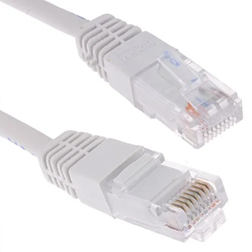 Weiß Netzwerk Ethernet RJ45 Cat-5E UTP Patchkabel LAN Kupfer Kabel Anschlusskabel 0,25 m 25 cm [0.25 Meter/0,25m]