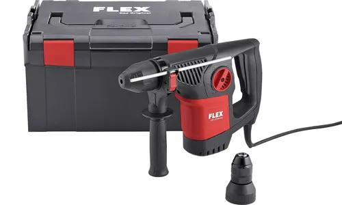 Flex Kombihammer CHE 4-32 R SDS-plus, 4,8 Joule - Bohrmaschine mit 4,8 Joule Schlagenergie, ideal für anspruchsvolle Bauprojekte und präzises Arbeiten, geliefert in praktischer L-BOXX.