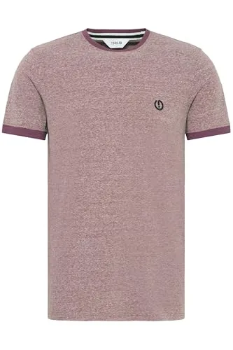 !Solid SDBennTee Herren T-Shirt Kurzarm Shirt mit Rundhals-Ausschnitt 100% Baumwolle Regular fit, Größe:M, Farbe:Wine Red Melange (8985)