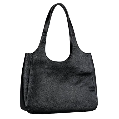 TOM TAILOR Denim Leana Damen Shopper - Mittelgroßer Shopper aus genarbtem Lederimitat mit praktischen Fächern und Reißverschluss, ideal für stilvolle Auftritte und den täglichen Einkauf.