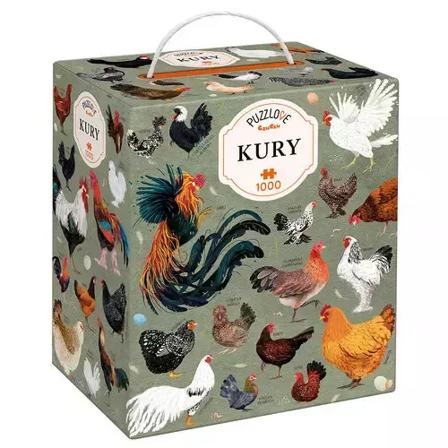 Puzzlove CzuCzu Kury 1000 elementów Bright Junior Media 5902983493389