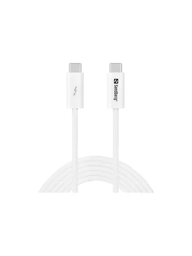 Sandberg USB4 USB-C to USB-C Cable - 2m 136-57 - USB-Kabel für schnelle Datenübertragung, 40 Gbps, ideal für High-Speed-Geräte, 240 W USB-Stromversorgung, geflochtenes Design für Langlebigkeit.