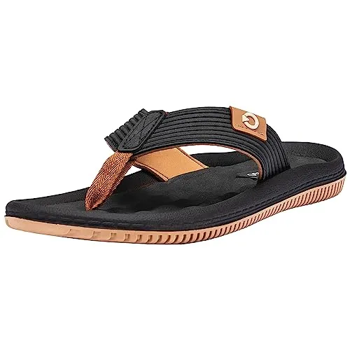 Cartago Herren Dunas VI AD Flipflop, BEIGE/Black/Brown, 41 EU