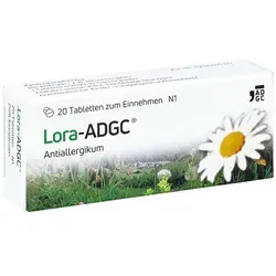 Lora-Adgc 20 ST - Arzneimittel zur Behandlung von allergischem Schnupfen und Nesselsucht, enthält den Wirkstoff Loratadin 10 mg für schnelle Linderung von Allergiesymptomen.