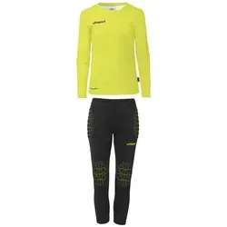 Prediction Torwart Set Junior - Fluo Gelb/Schwarz - Komplettes Torwart-Bekleidungs-Set für Kinder: Shirt, Short, Baselayer und Socken aus 100% recyceltem Polyester - ideal für Training und Spiel.