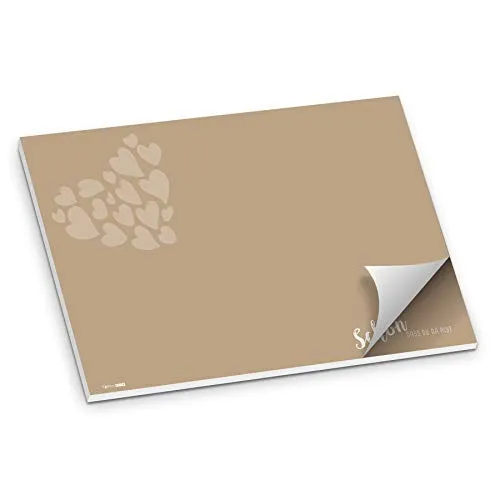 itenga Tischset Platzset Schön DASS du da bist Papier I DIN A3 (59,4cm x 42cm) 50 Blatt I ideal als Gedeckunterlage bei Geburtstagen, Grillpartys, Gartenpartys oder Mottopartys (Latte Macchiato)