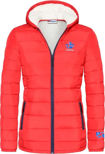 Nebulus Winterjacke GLOWFUR, P4837 - Damen, rot, M/38 - Stylische Winterjacke für Damen in Rot, gefüttert mit kuscheligem Teddyfell. Ideal für kalte Tage, bietet sie Komfort und Wärme im täglichen Einsatz.