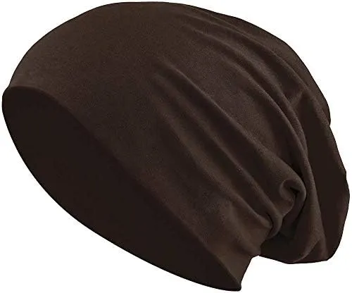 Balinco Jersey-Baumwolle Beanie für Herren & Damen – Unisex Weiche Stretch-Strickmütze, Leichte Ganzjahres Kopfbedeckung, Bequeme Alltags-Outdoor-Mütze, Pflegeleicht, Einheitsgröße (Dark Brown)