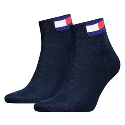 Tommy Men Uni Flag Quarter Sock 2P Marine Gr 35/38