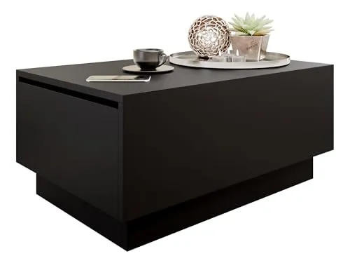 MIRJAN24 Couchtisch Moon 90x60 mit Stauraum - Stylischer Couchtisch für das Wohnzimmer, ausgestattet mit Gasdruckfeder und praktischem Stauraum – ideal für ein modernes Ambiente.