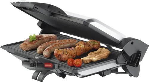 Steba PG 4.4 Kontaktgrill - Vielseitiger 3-in-1 Grill für Kontaktgrillen, Überbacken und BBQ, Made in Germany mit antihaftbeschichteten Grillplatten und 2000 Watt Leistung