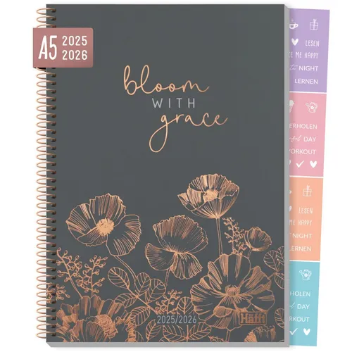 Häfft College-Timer 2025/2026  / Schülerkalender / A5 / Poppy