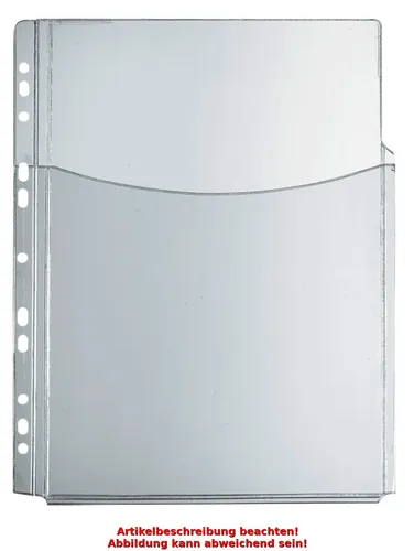 herlitz Prospekthülle mit Faltentasche, DIN A4, PVC, 0,30 mm 5