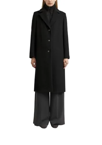 COMMA Wollmix-Mantel mit herausnehmbarem Einsatz in schwarz von comma,