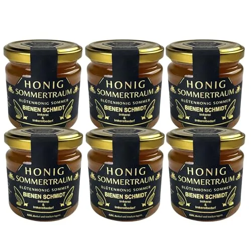 6x Original Deutscher Sommerblütenhonig 
