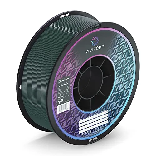 Viviform PLA+ Filament für 3D Drucker | 1kg Rolle | ∅1,75mm +/- 0,03mm | Grün, VF-PLA107, 1 Kg