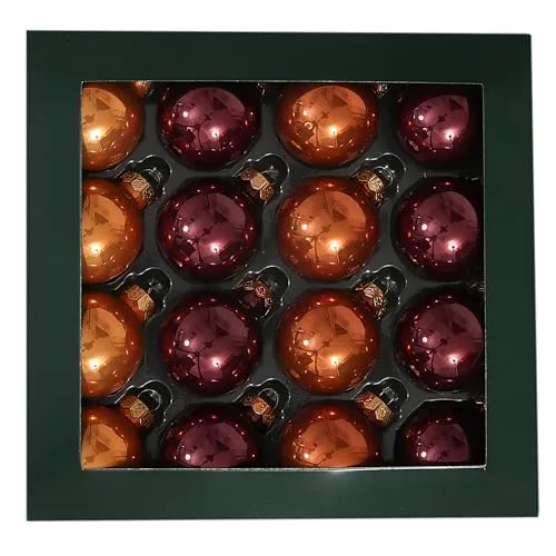 Kleine Baumkugeln aus Glas Ø 2 cm/2,5 cm/3 cm in braun von Annastore