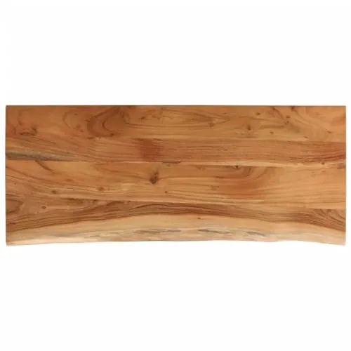 vidaXL Tischplatte 110x40 cm - Rechteckig aus Massivholz mit Baumkante - Tischplatten aus robustem Massivholz, ideal für kreative Möbelprojekte. Die rustikale Naturkante macht jedes Stück einzigartig und verleiht deinem Zuhause einen besonderen Charme.
