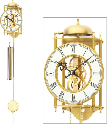AMS Pendelwanduhr H303 in gold von AMS